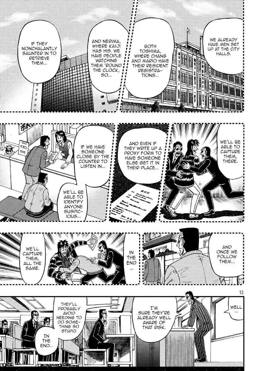Gambling Outcast Kaiji: The 2.4 Billion Escape Arc - Kaiji Part 6 Chapter 289 page 13 - Chapter 289: Manhunt