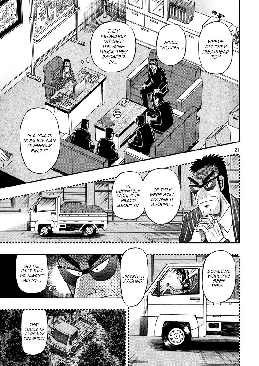 Gambling Outcast Kaiji: The 2.4 Billion Escape Arc - Kaiji Part 6 Chapter 289 page 21 - Chapter 289: Manhunt
