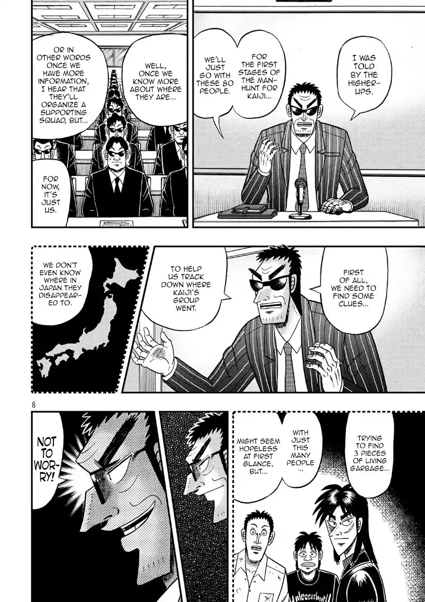 Gambling Outcast Kaiji: The 2.4 Billion Escape Arc - Kaiji Part 6 Chapter 289 page 8 - Chapter 289: Manhunt