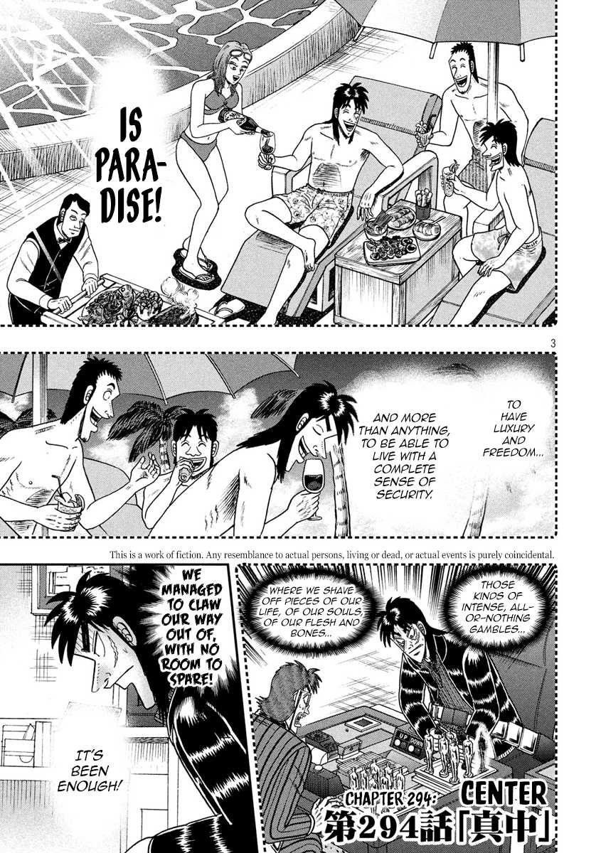 Gambling Outcast Kaiji: The 2.4 Billion Escape Arc - Kaiji Part 6 Chapter 294 page 3 - Chapter 294: Center