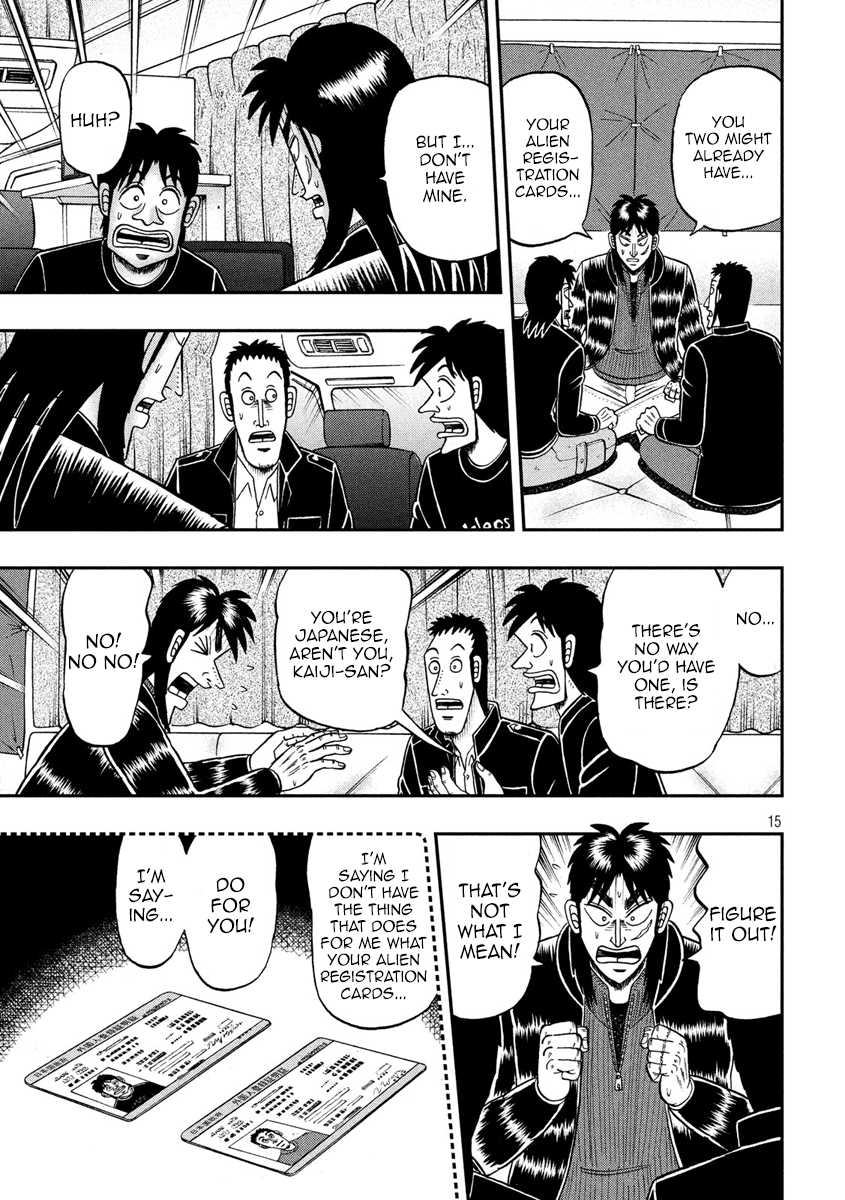 Gambling Outcast Kaiji: The 2.4 Billion Escape Arc - Kaiji Part 6 Chapter 296 page 15 - Chapter 296: Blind Spot