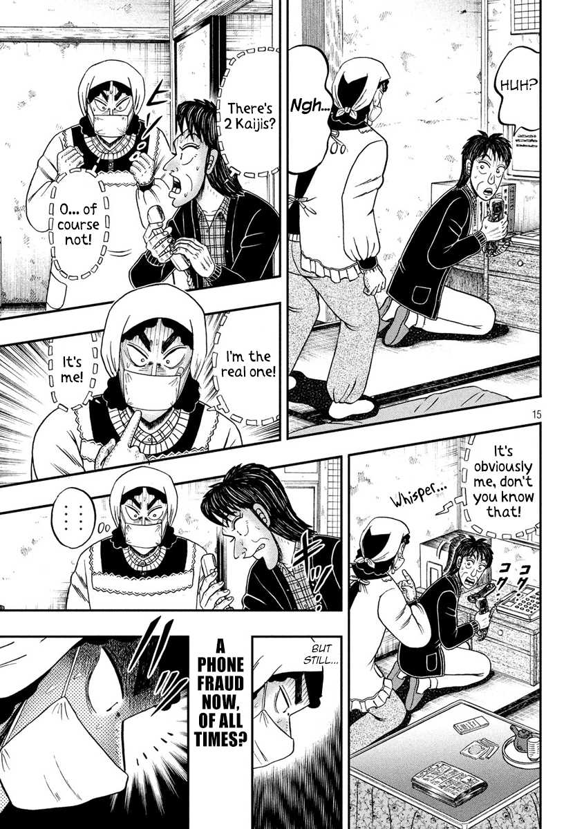 Gambling Outcast Kaiji: The 2.4 Billion Escape Arc - Kaiji Part 6 Chapter 303 page 15 - Chapter 303: Sounding Out