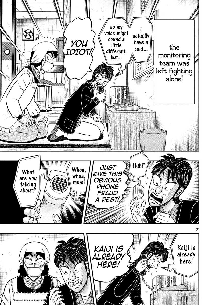 Gambling Outcast Kaiji: The 2.4 Billion Escape Arc - Kaiji Part 6 Chapter 303 page 21 - Chapter 303: Sounding Out