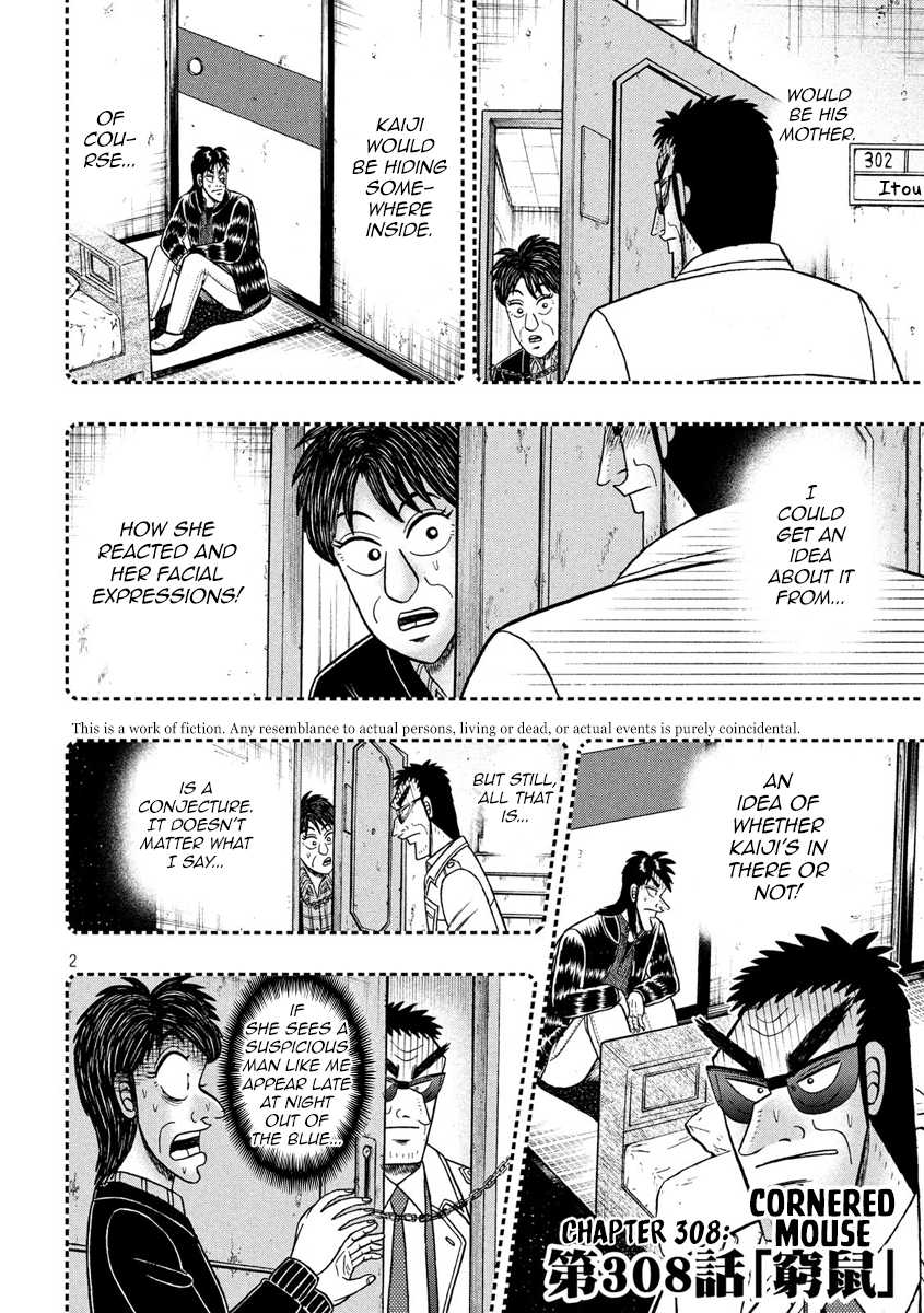 Gambling Outcast Kaiji: The 2.4 Billion Escape Arc - Kaiji Part 6 Chapter 308 page 2 - Chapter 308: Cornered Mouse