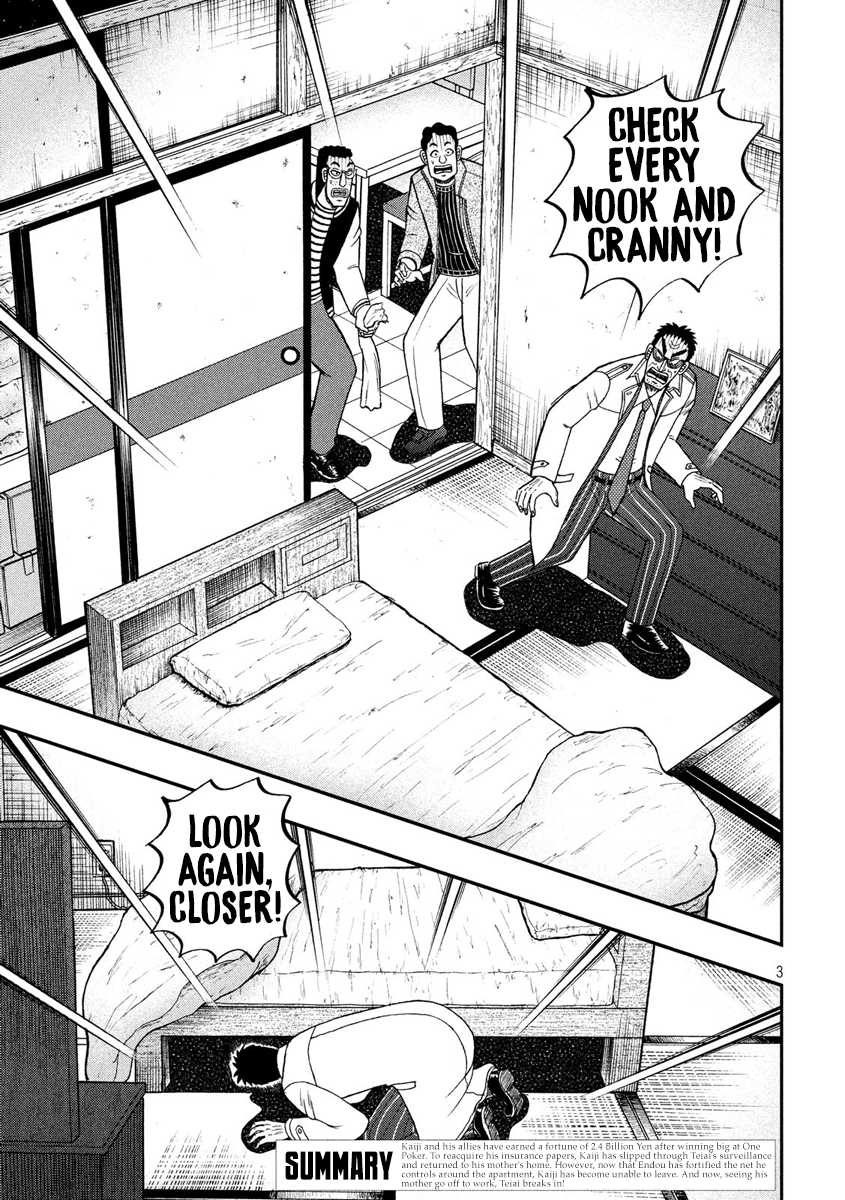 Gambling Outcast Kaiji: The 2.4 Billion Escape Arc - Kaiji Part 6 Chapter 316 page 3 - Chapter 316: Search