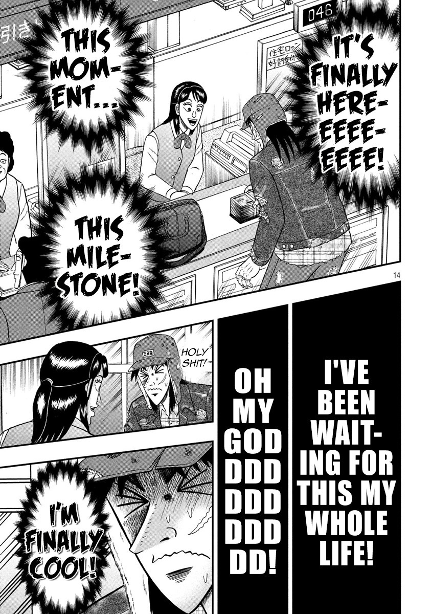 Gambling Outcast Kaiji: The 2.4 Billion Escape Arc - Kaiji Part 6 Chapter 322 page 14 - Chapter 322: Teller Window
