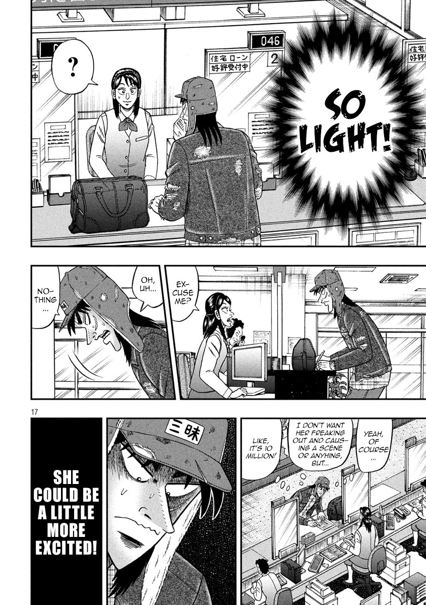 Gambling Outcast Kaiji: The 2.4 Billion Escape Arc - Kaiji Part 6 Chapter 322 page 17 - Chapter 322: Teller Window