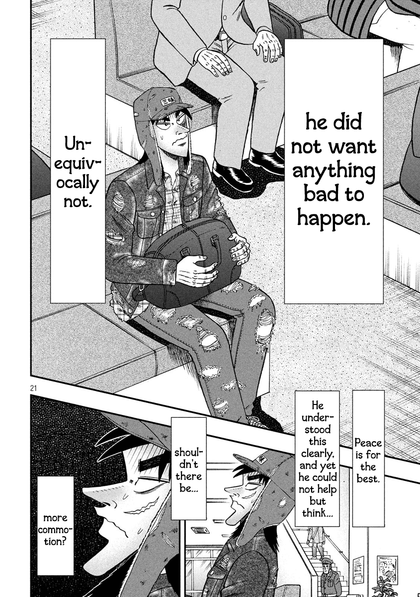 Gambling Outcast Kaiji: The 2.4 Billion Escape Arc - Kaiji Part 6 Chapter 322 page 21 - Chapter 322: Teller Window