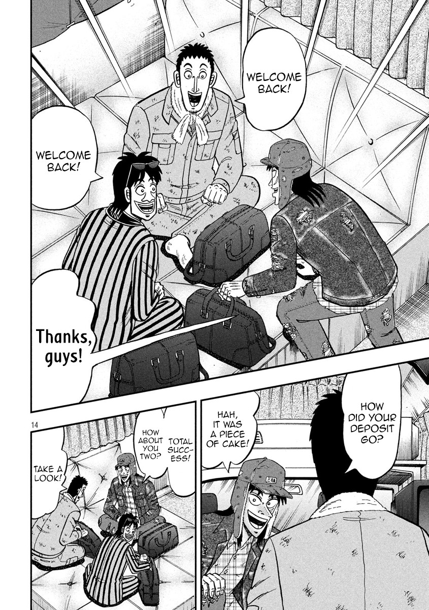Gambling Outcast Kaiji: The 2.4 Billion Escape Arc - Kaiji Part 6 Chapter 323 page 14 - Chapter 323: Wasteful Spending