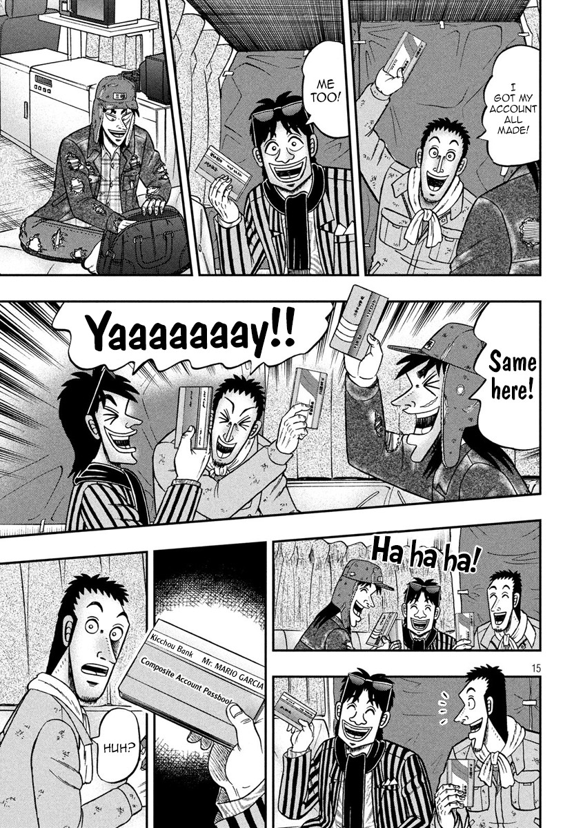 Gambling Outcast Kaiji: The 2.4 Billion Escape Arc - Kaiji Part 6 Chapter 323 page 15 - Chapter 323: Wasteful Spending