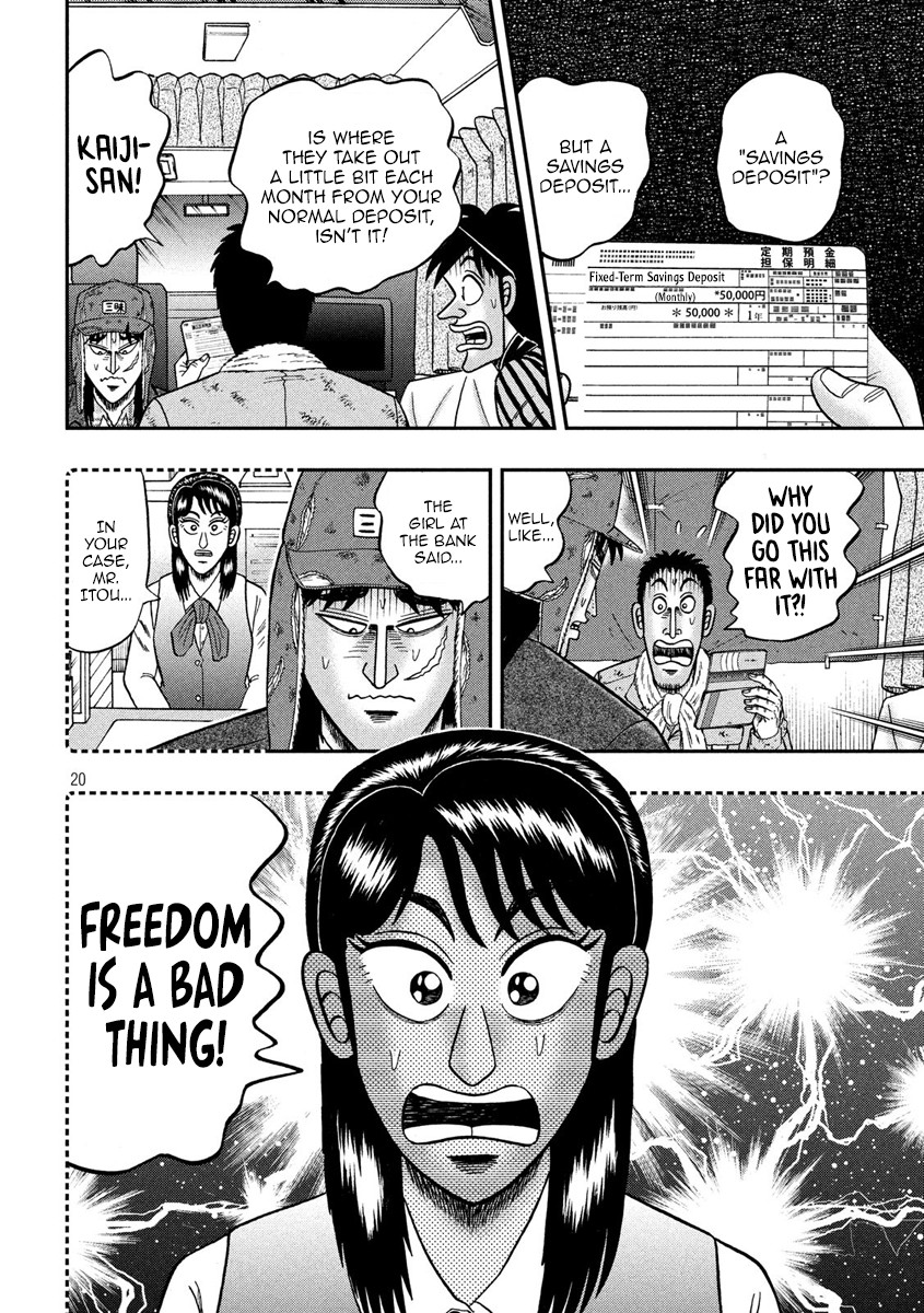 Gambling Outcast Kaiji: The 2.4 Billion Escape Arc - Kaiji Part 6 Chapter 323 page 20 - Chapter 323: Wasteful Spending