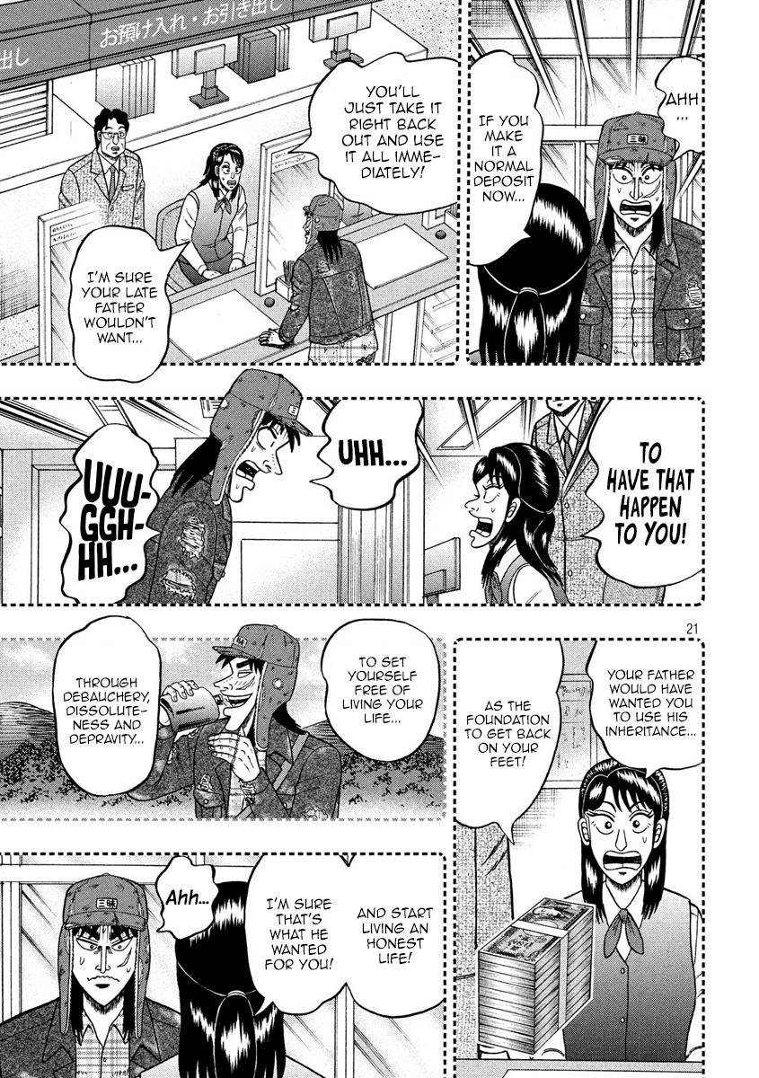 Gambling Outcast Kaiji: The 2.4 Billion Escape Arc - Kaiji Part 6 Chapter 323 page 21 - Chapter 323: Wasteful Spending