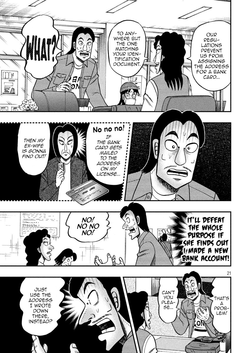 Gambling Outcast Kaiji: The 2.4 Billion Escape Arc - Kaiji Part 6 Chapter 325 page 21 - Chapter 325: Disturbance