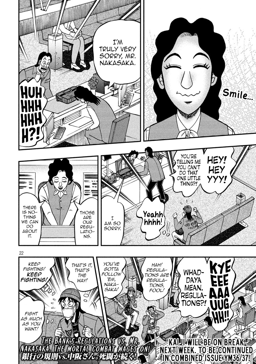 Gambling Outcast Kaiji: The 2.4 Billion Escape Arc - Kaiji Part 6 Chapter 325 page 22 - Chapter 325: Disturbance