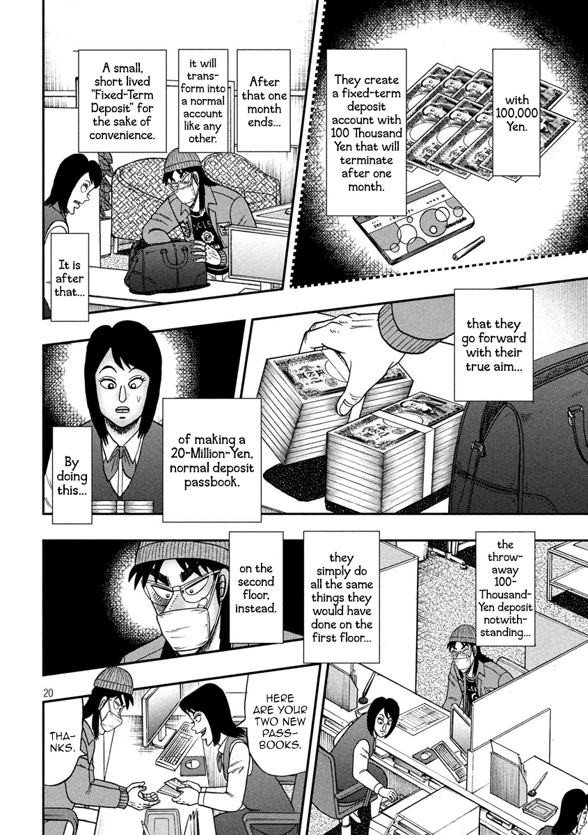 Gambling Outcast Kaiji: The 2.4 Billion Escape Arc - Kaiji Part 6 Chapter 330 page 20 - Chapter 330: Blind Angle