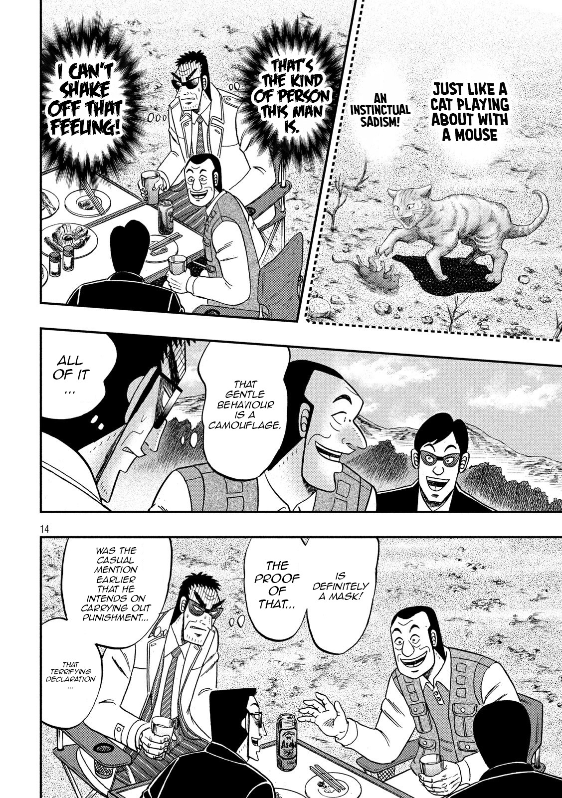 Gambling Outcast Kaiji: The 2.4 Billion Escape Arc - Kaiji Part 6 Chapter 334 page 13 - Chapter 334: Sadism