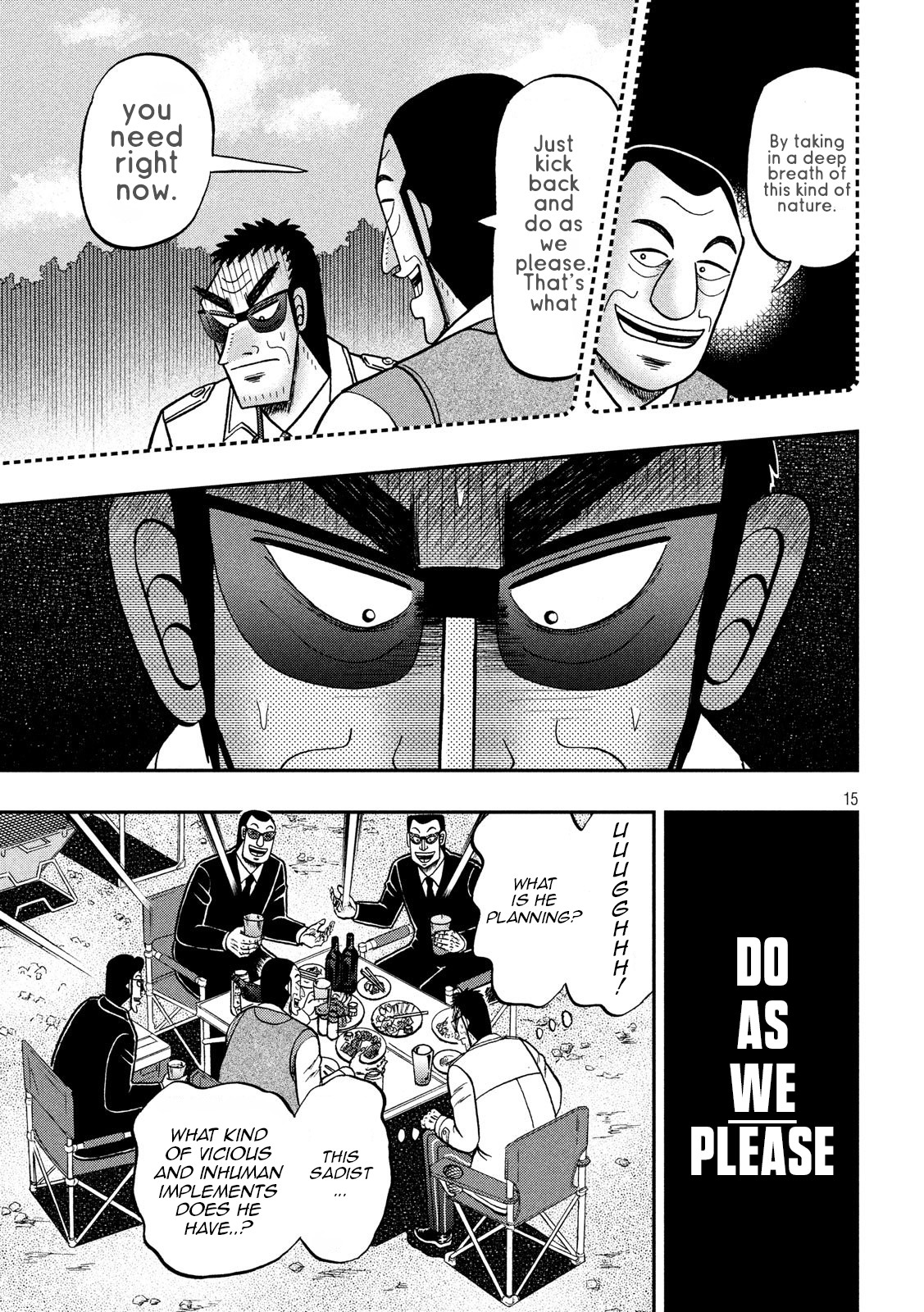 Gambling Outcast Kaiji: The 2.4 Billion Escape Arc - Kaiji Part 6 Chapter 334 page 14 - Chapter 334: Sadism