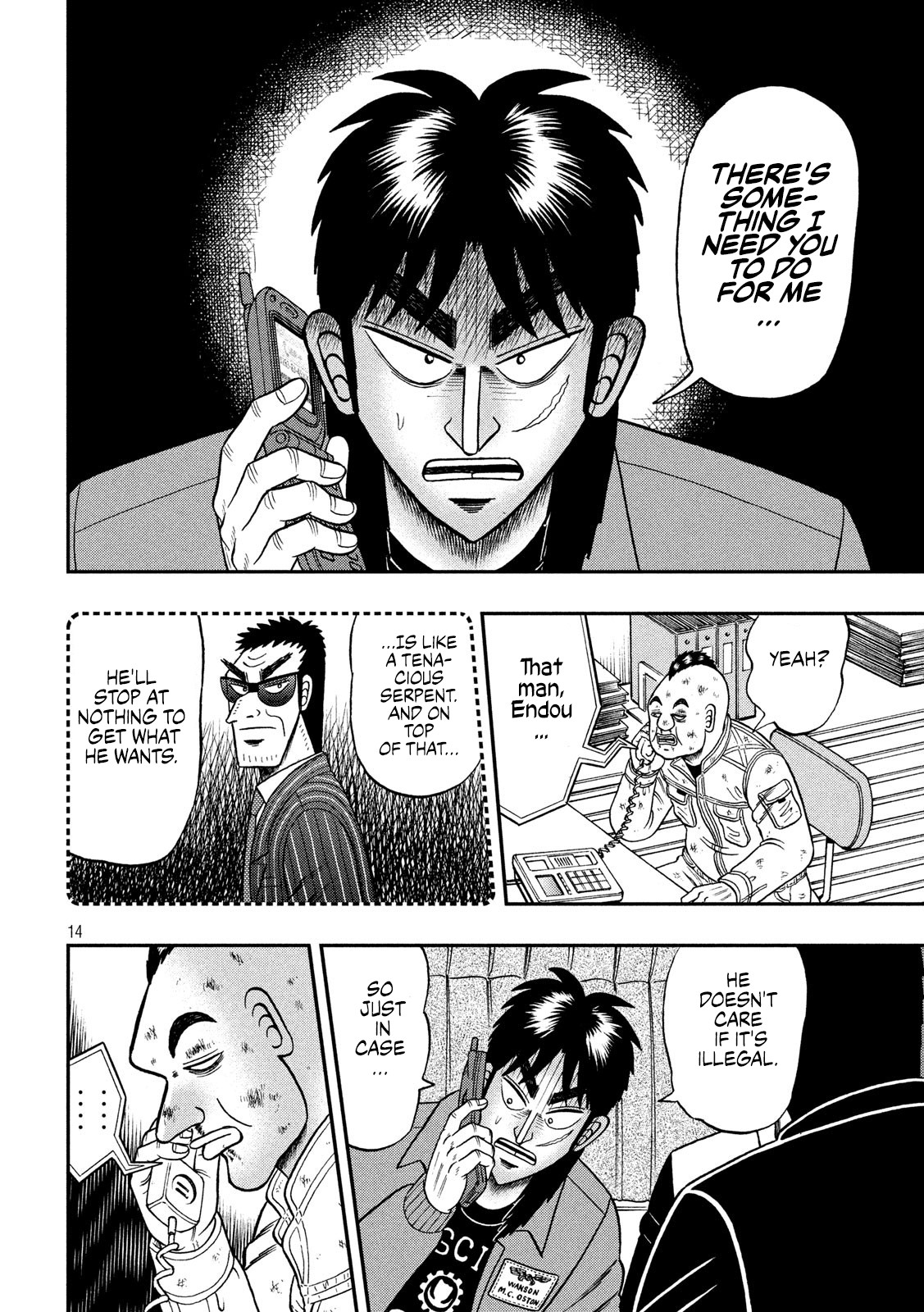 Gambling Outcast Kaiji: The 2.4 Billion Escape Arc - Kaiji Part 6 Chapter 346 page 14 - Chapter 346: Quick Wit