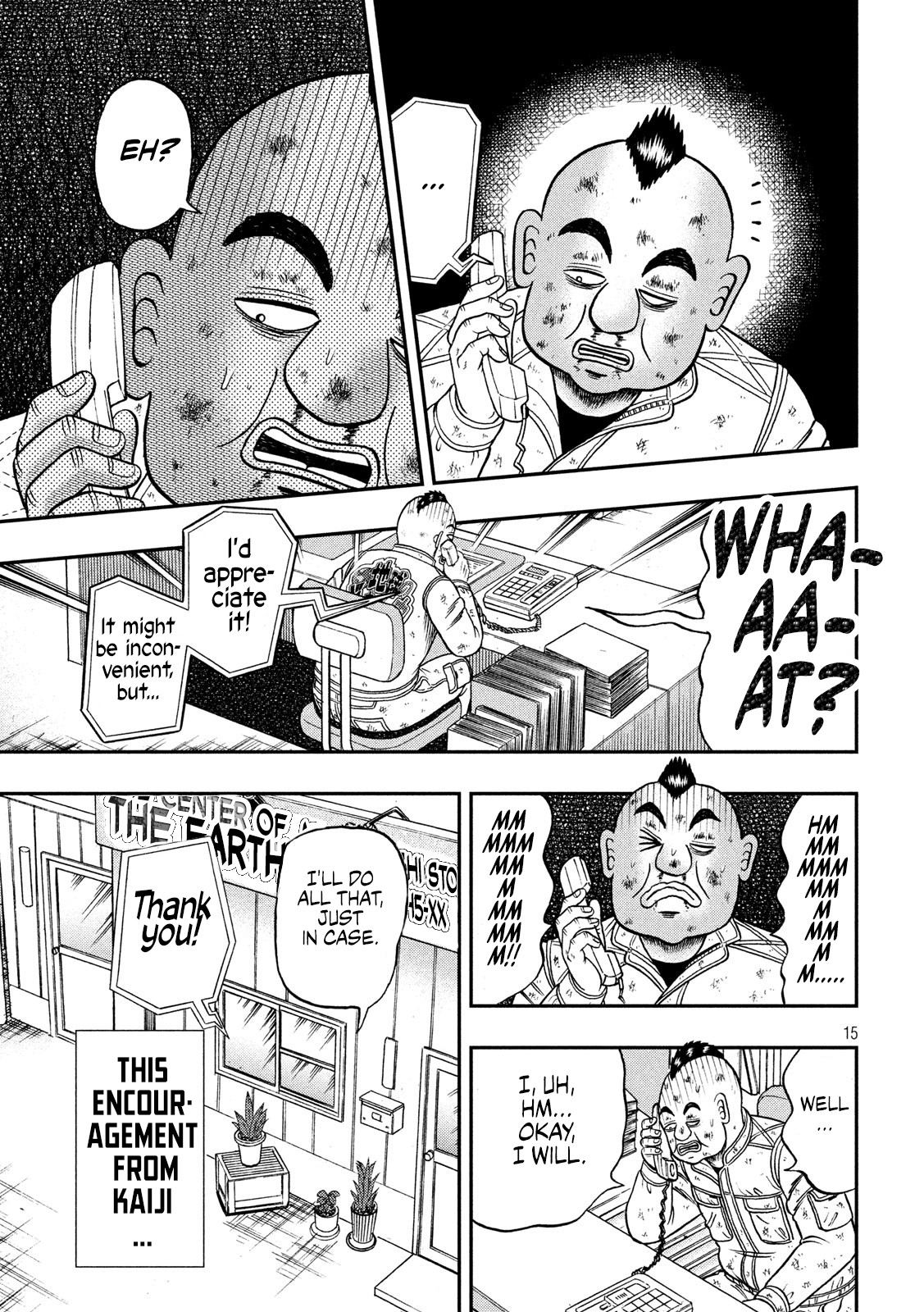 Gambling Outcast Kaiji: The 2.4 Billion Escape Arc - Kaiji Part 6 Chapter 346 page 15 - Chapter 346: Quick Wit