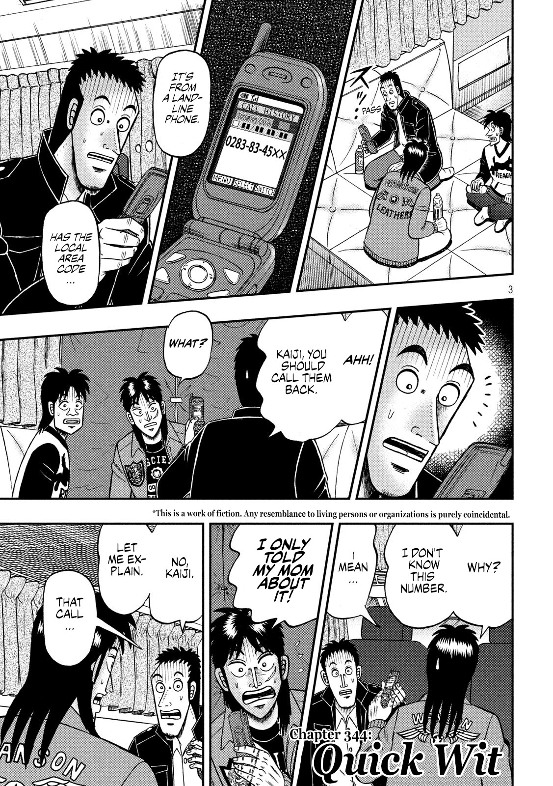 Gambling Outcast Kaiji: The 2.4 Billion Escape Arc - Kaiji Part 6 Chapter 346 page 3 - Chapter 346: Quick Wit