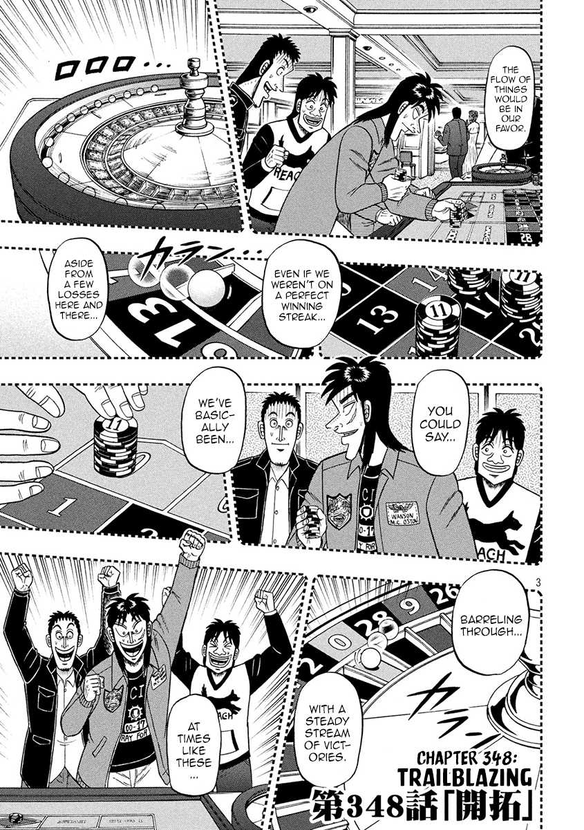 Gambling Outcast Kaiji: The 2.4 Billion Escape Arc - Kaiji Part 6 Chapter 348 page 3 - Chapter 348: Trailblazing