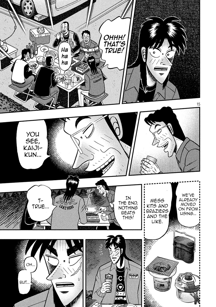 Gambling Outcast Kaiji: The 2.4 Billion Escape Arc - Kaiji Part 6 Chapter 350 page 15 - Chapter 350: Bivouac