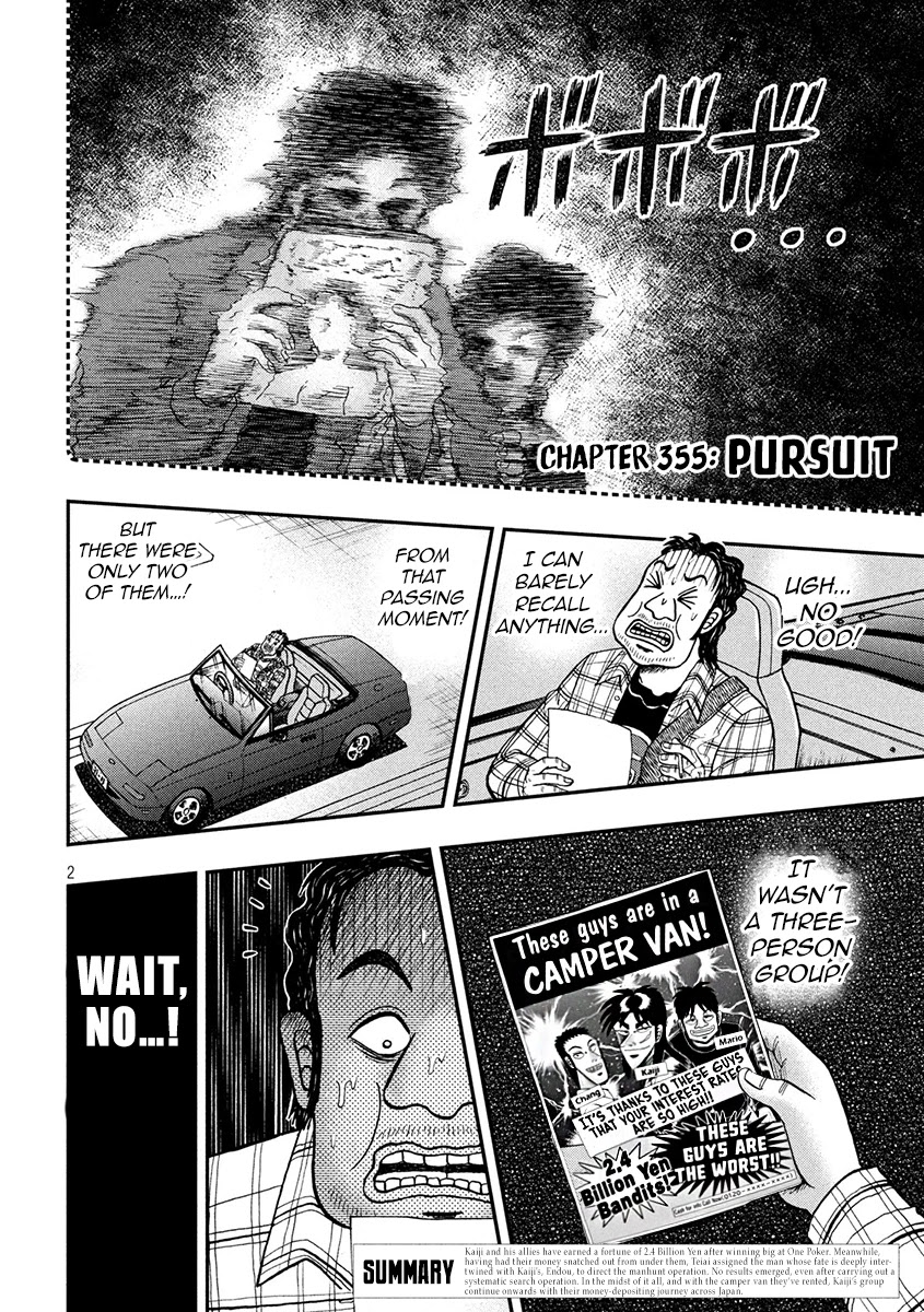 Gambling Outcast Kaiji: The 2.4 Billion Escape Arc - Kaiji Part 6 Chapter 355 page 2 - Chapter 355: Pursuit