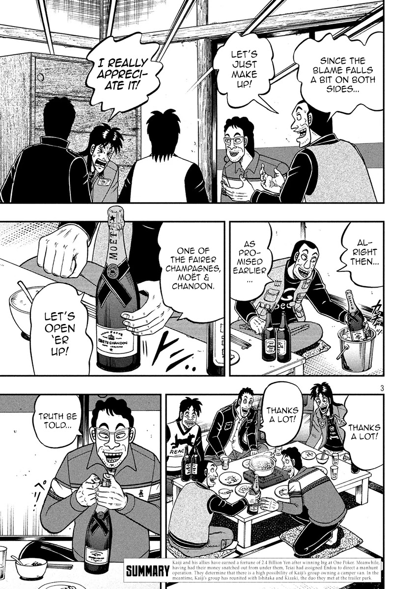 Gambling Outcast Kaiji: The 2.4 Billion Escape Arc - Kaiji Part 6 Chapter 367 page 3 - Chapter 367: Apprehension