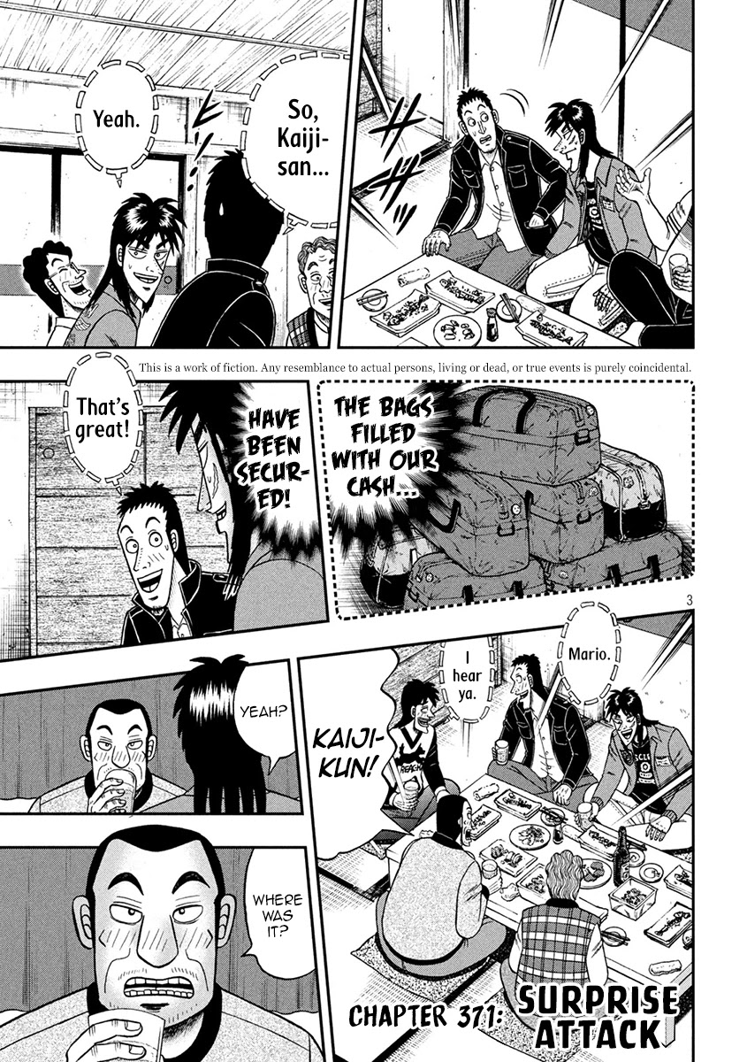 Gambling Outcast Kaiji: The 2.4 Billion Escape Arc - Kaiji Part 6 Chapter 371 page 3 - Chapter 371: Surprise Attack