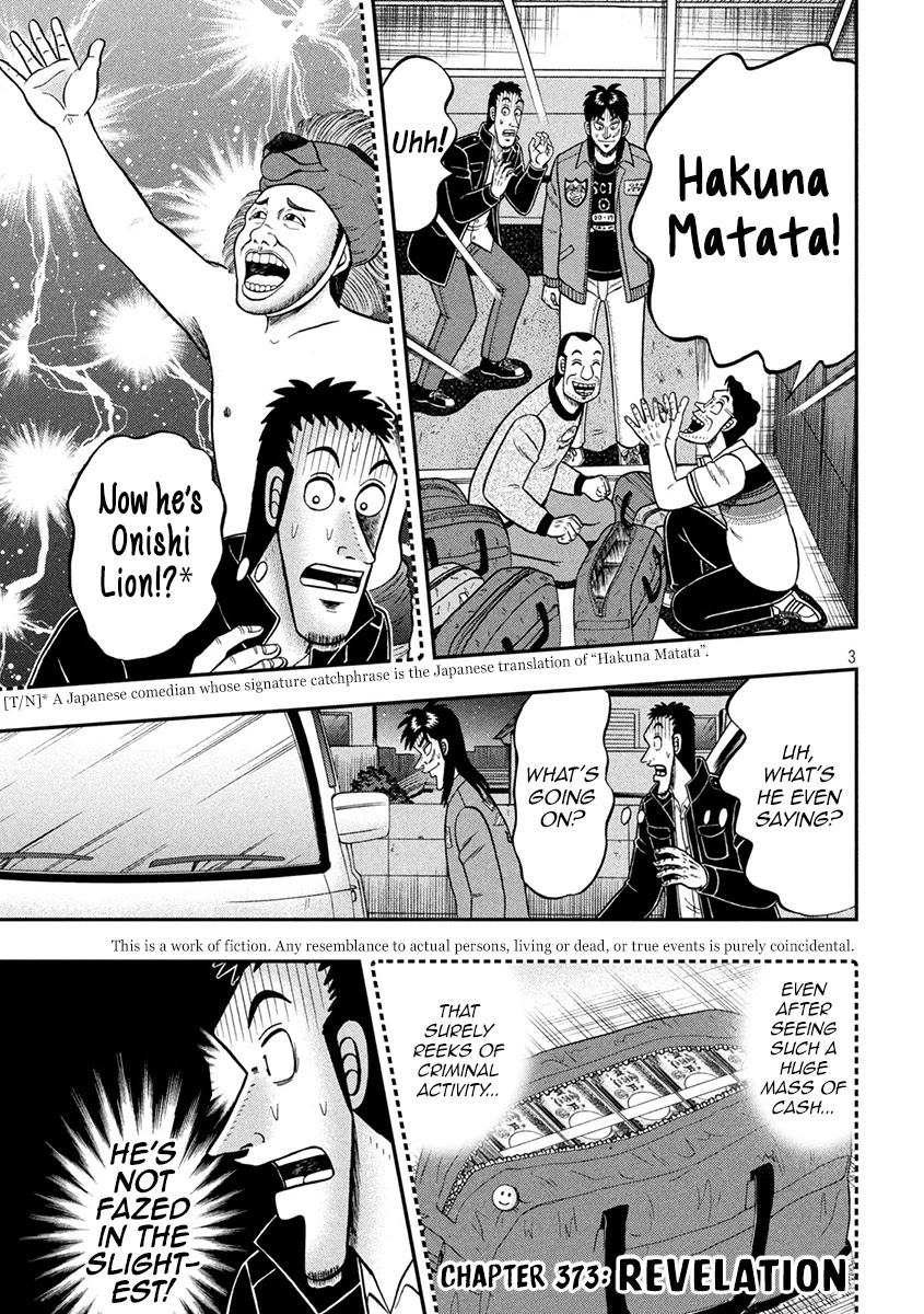 Gambling Outcast Kaiji: The 2.4 Billion Escape Arc - Kaiji Part 6 Chapter 373 page 3 - Chapter 373: Revelation