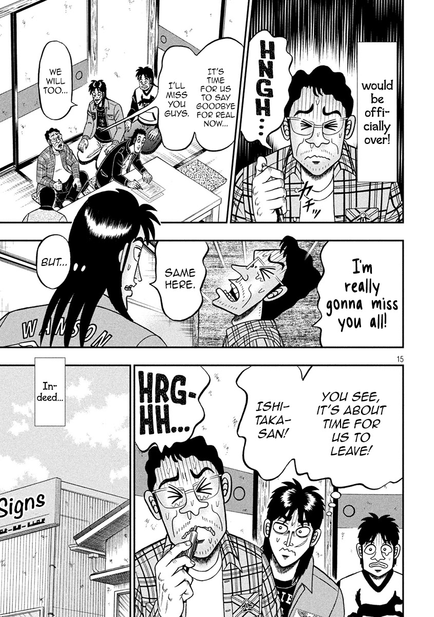 Gambling Outcast Kaiji: The 2.4 Billion Escape Arc - Kaiji Part 6 Chapter 377 page 15 - Chapter 377: Departure