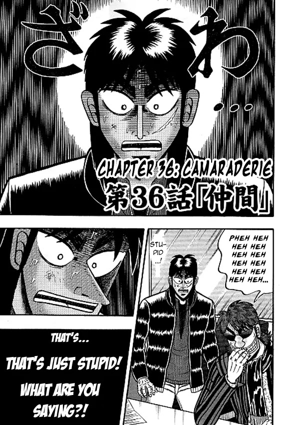 Gambling Outcast Kaiji: The Kazuya Arc - Kaiji Part 4 Chapter 36 page 1 - Chapter 36: Camaraderie