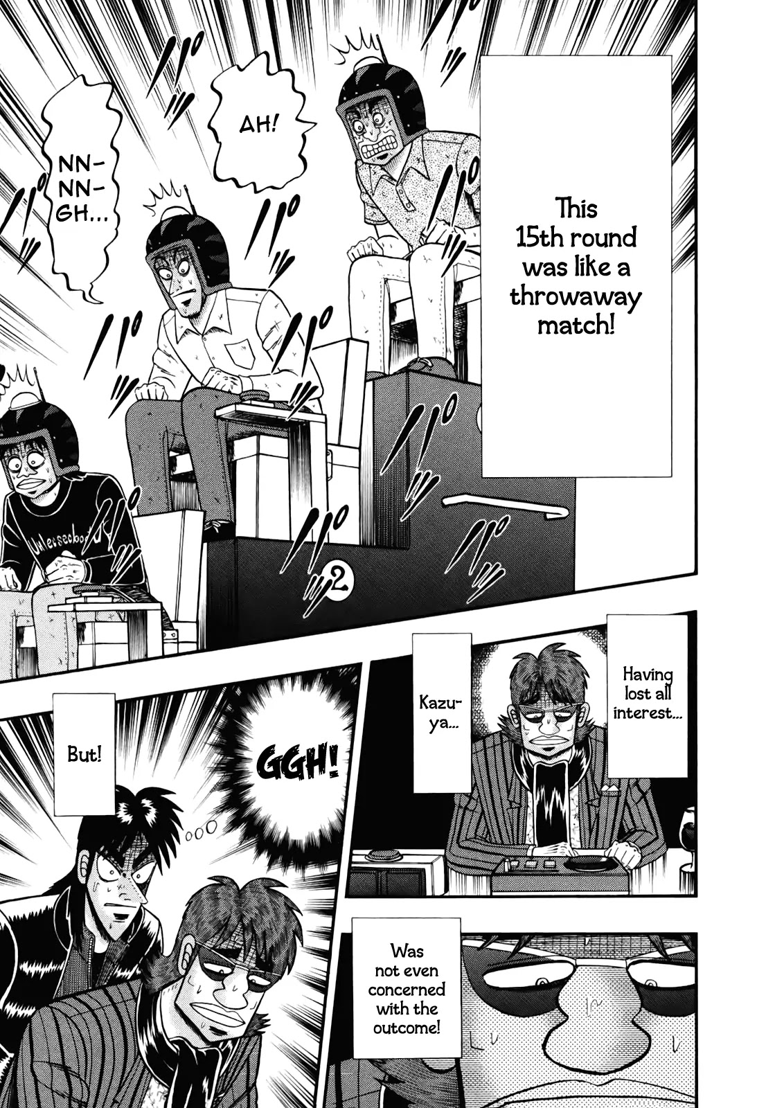 Gambling Outcast Kaiji: The Kazuya Arc - Kaiji Part 4 Chapter 76 page 15 - Chapter 76: Exhaustion