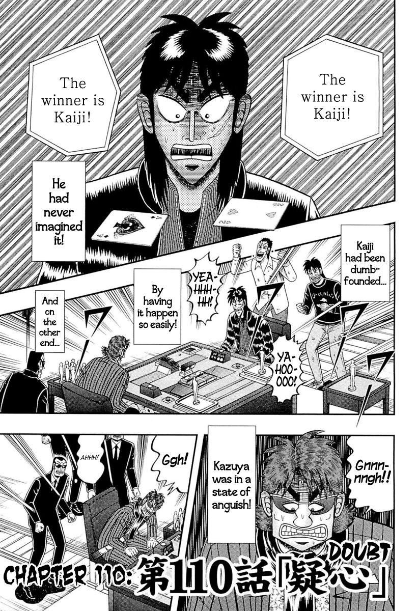 Gambling Outcast Kaiji: The One Poker Arc - Kaiji Part 5 Chapter 110 page 1 - Chapter 110 : Doubt