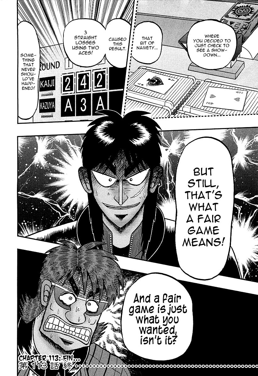 Gambling Outcast Kaiji: The One Poker Arc - Kaiji Part 5 Chapter 113 page 20 - Chapter 113 : Reading
