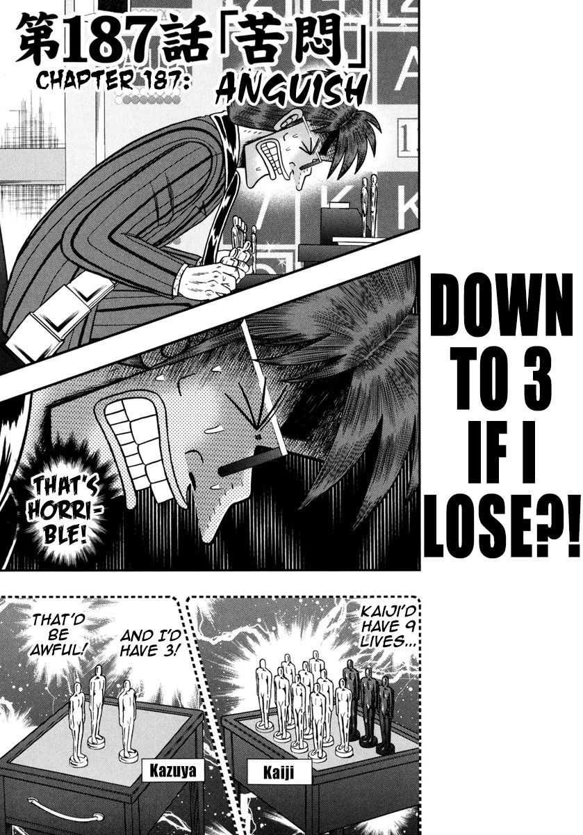 Gambling Outcast Kaiji: The One Poker Arc - Kaiji Part 5 Chapter 187 page 1 - Chapter 187 : Anguish