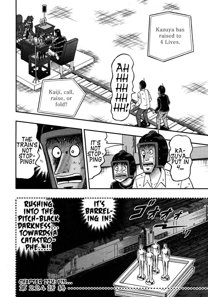 Gambling Outcast Kaiji: The One Poker Arc - Kaiji Part 5 Chapter 224 page 21 - Chapter 224 : Barrelling In