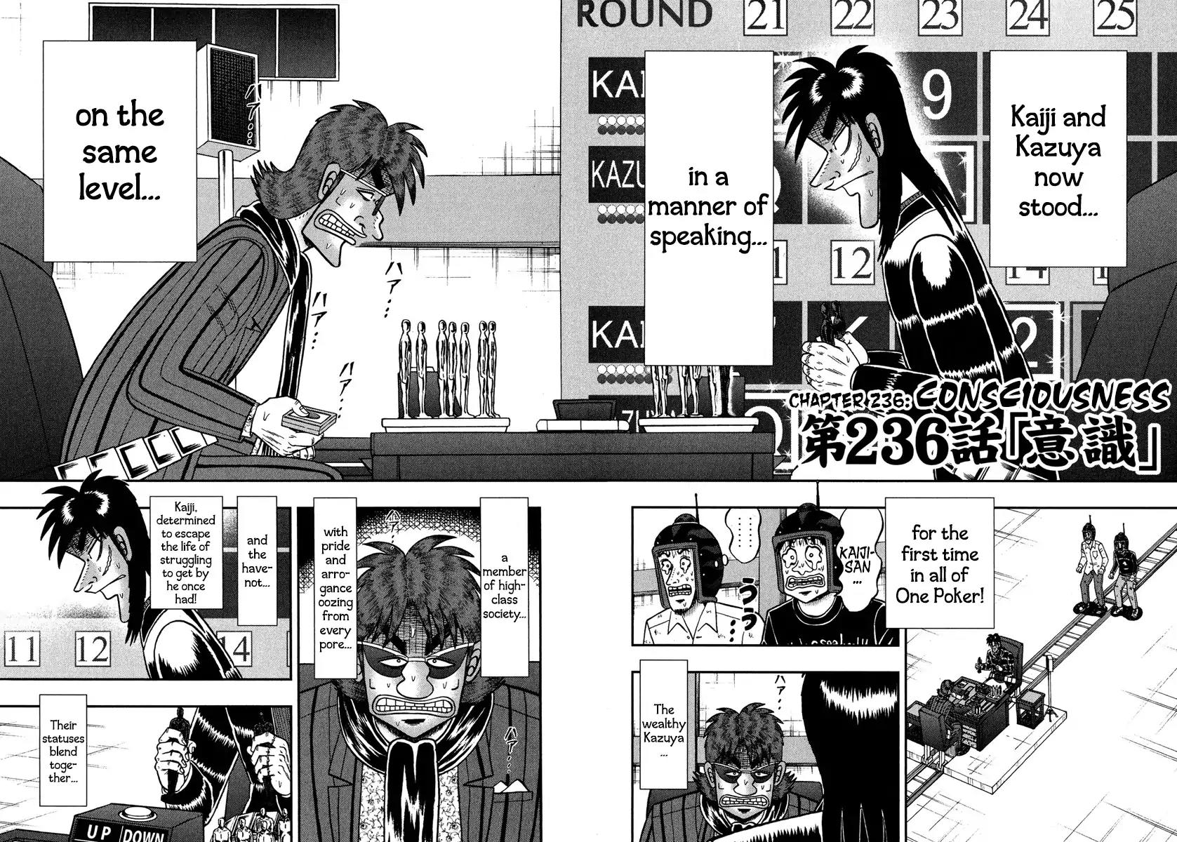 Gambling Outcast Kaiji: The One Poker Arc - Kaiji Part 5 Chapter 236 page 2 - Chapter 236: Consciousness
