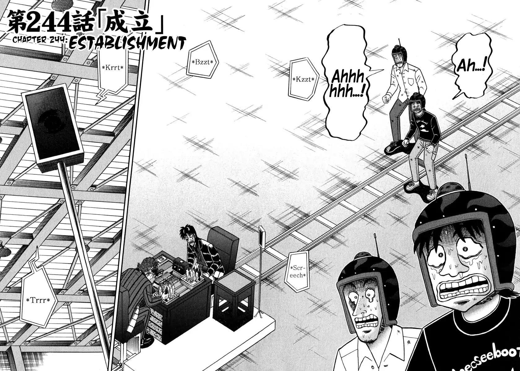 Gambling Outcast Kaiji: The One Poker Arc - Kaiji Part 5 Chapter 244 page 2 - Chapter 244: Establishment