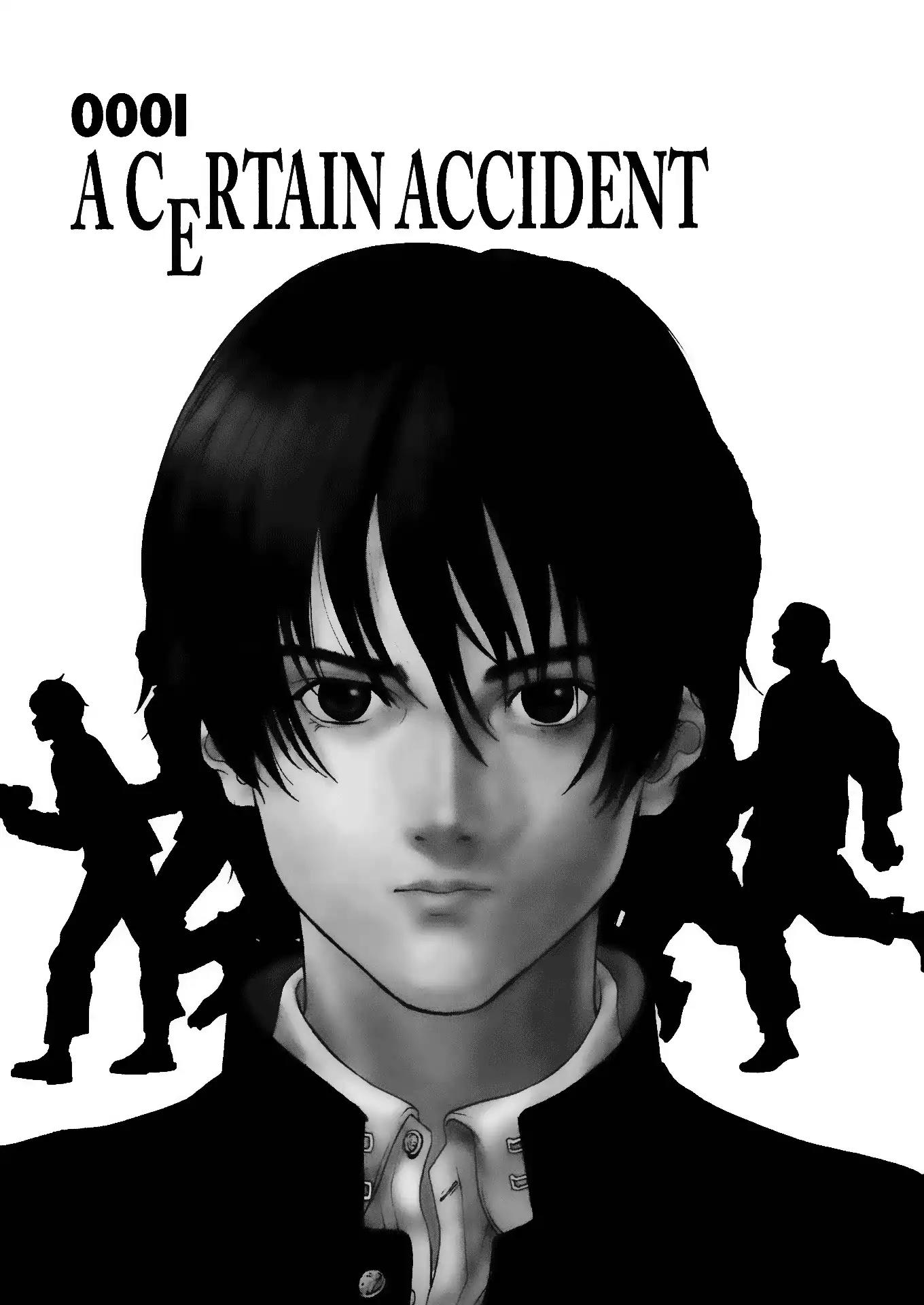 Gantz Chapter 1 page 5 - Chapter 1: Vol.1 0001: A Certain Accident