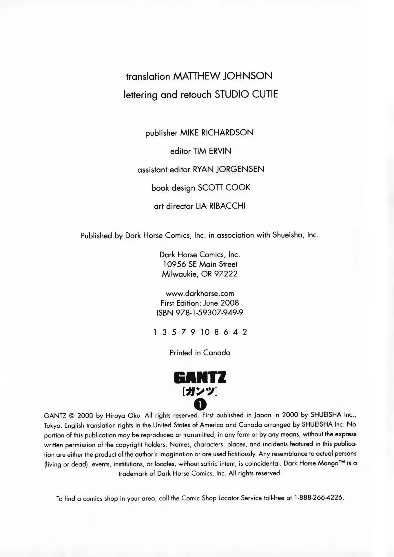 Gantz Chapter 10 page 27 - Chapter 10: Vol.1 0010: Rage