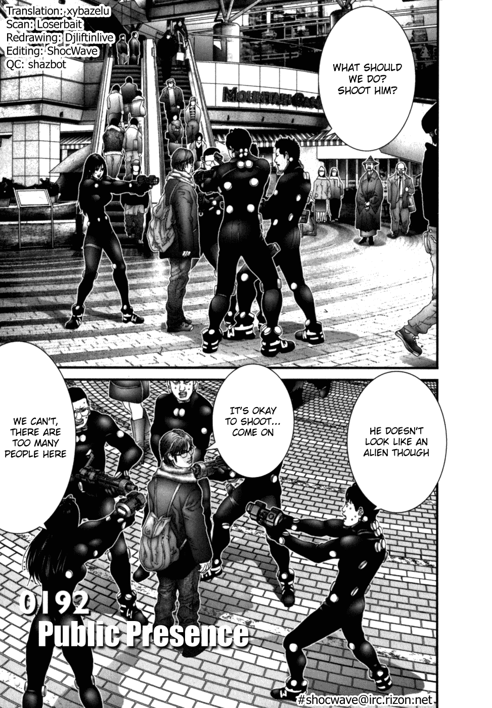 Gantz Chapter 192 page 1 - Chapter 192: Public Prescence