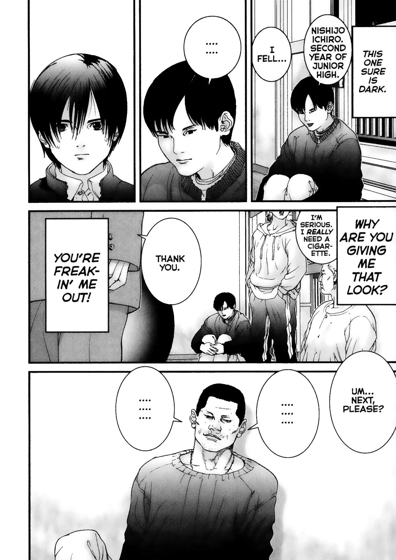 Gantz Chapter 2 page 19 - Chapter 2: Vol.1 0002: The Enigma Room