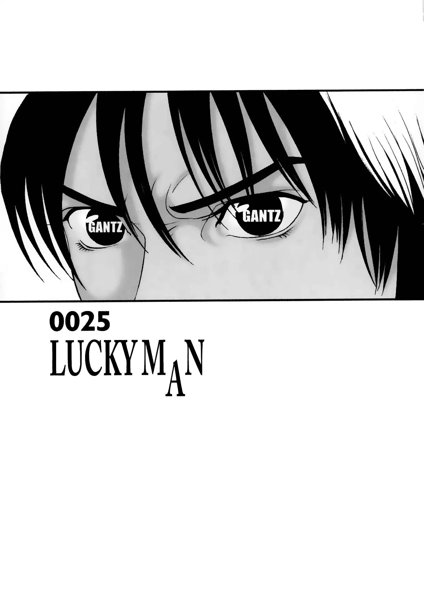 Gantz Chapter 25 page 1 - Chapter 25: Vol.3 0025: Lucky Man