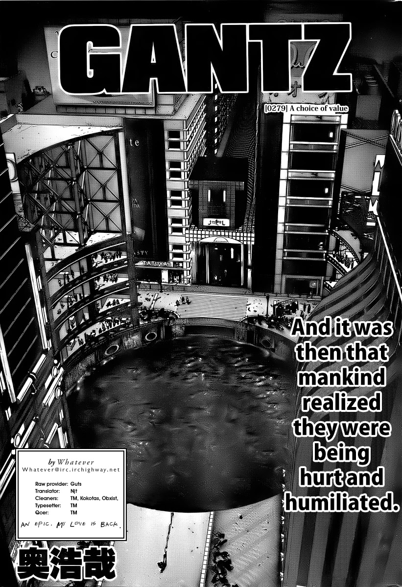 Gantz Chapter 279 page 1 - Chapter 279: A Valuable Choice