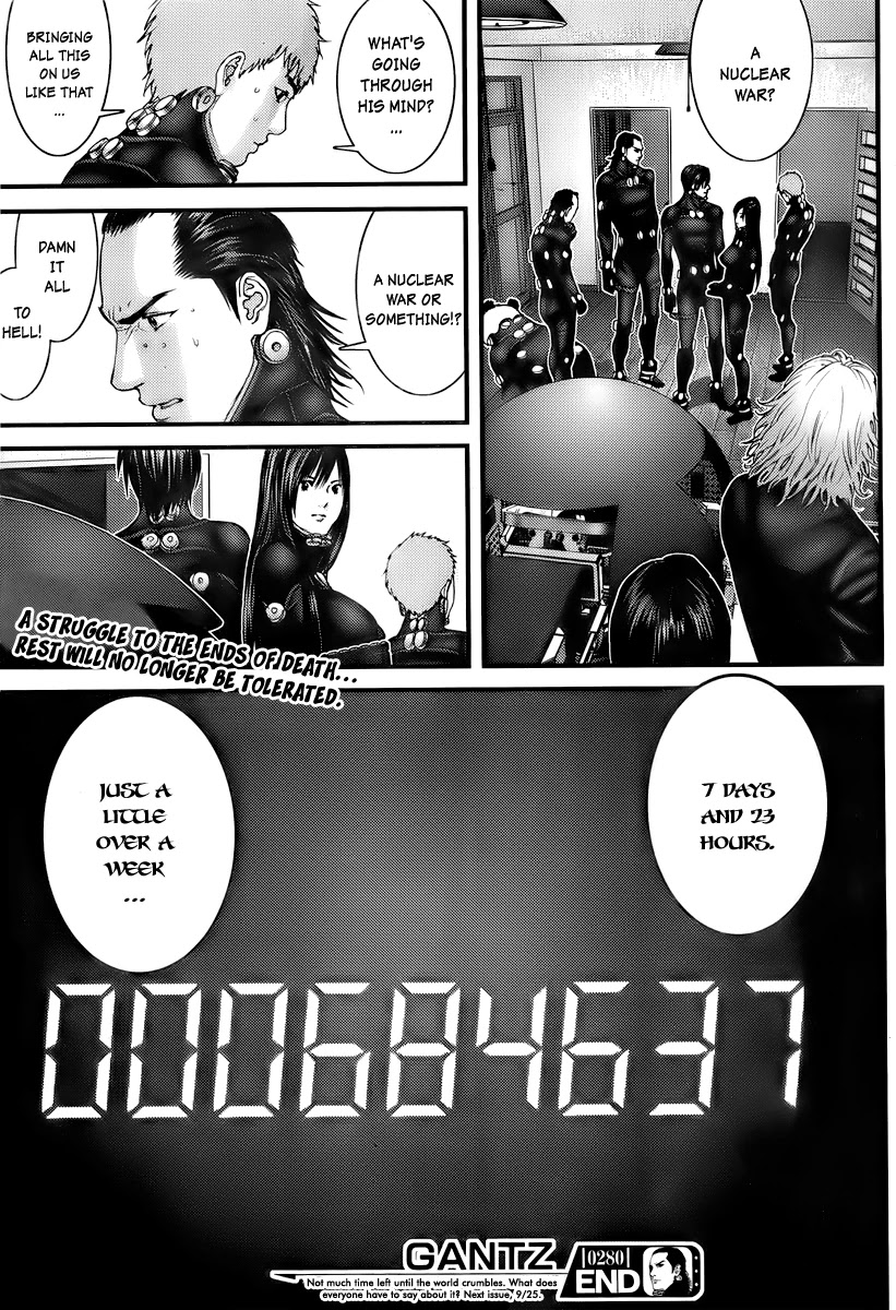 Gantz Chapter 280 page 16 - Chapter 280: Prelude to Collapse