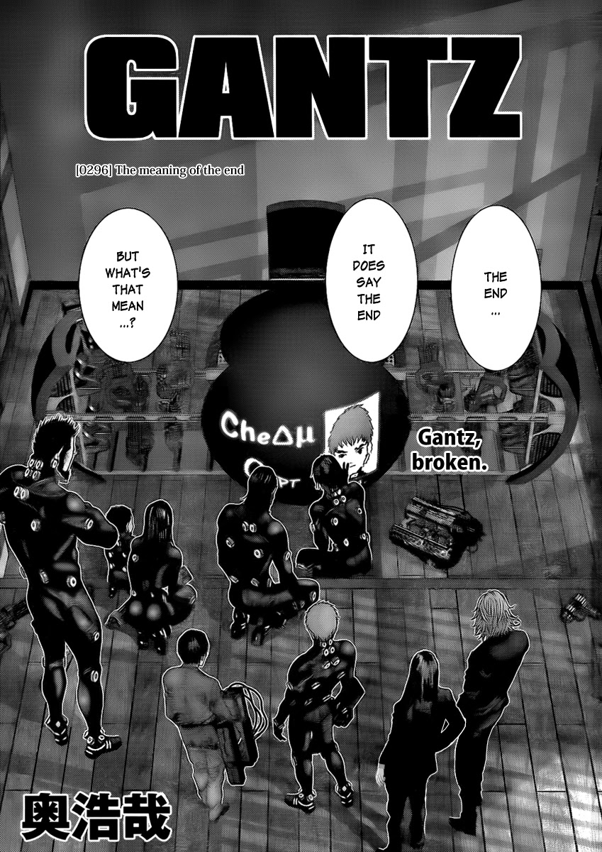 Gantz Chapter 296 page 1 - Chapter 296: The Meaning of "Finished"