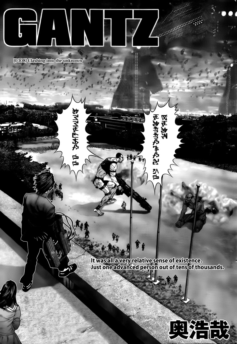 Gantz Chapter 308 page 1 - Chapter 308: Collision with the Unknown