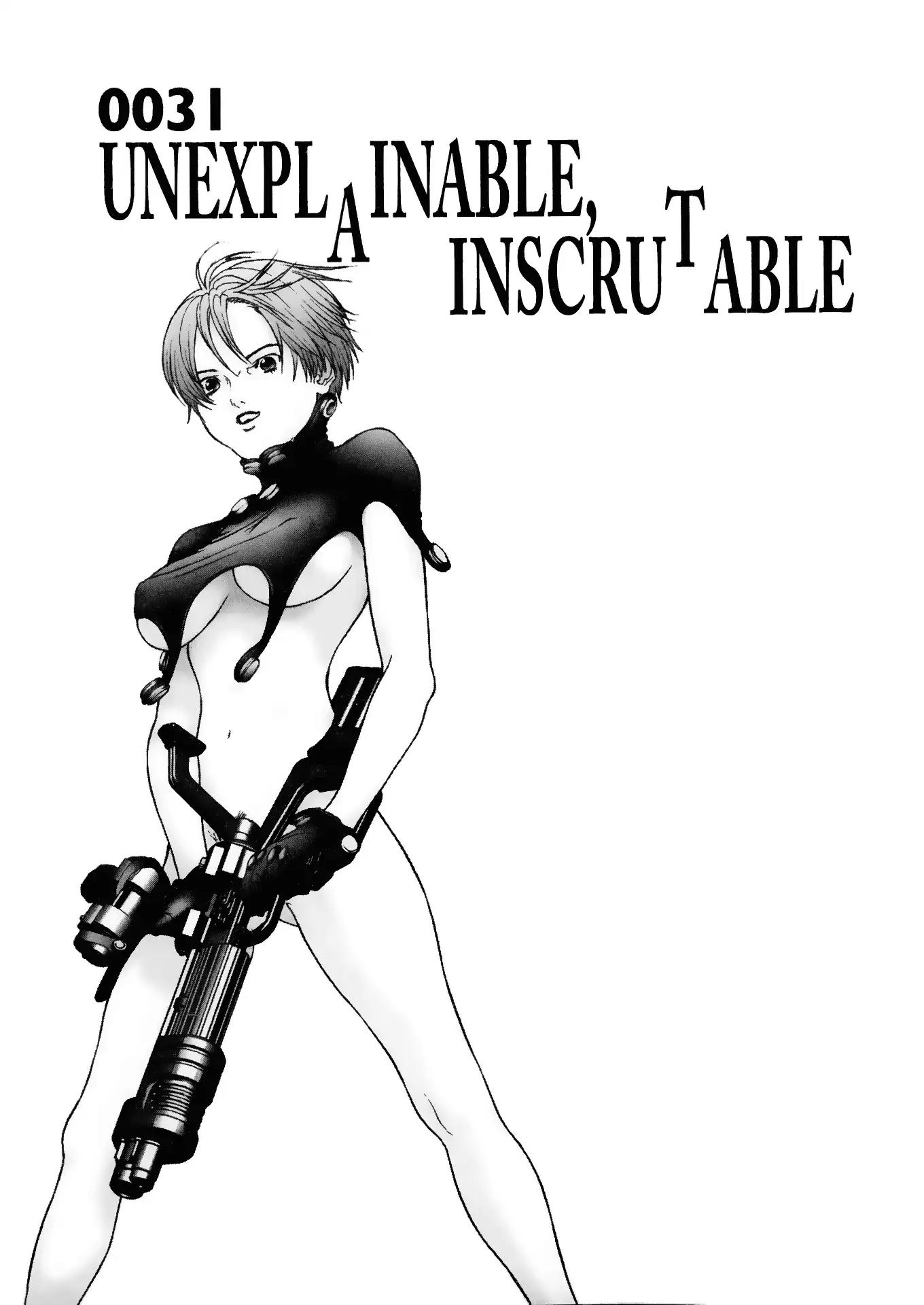 Gantz Chapter 31 page 1 - Chapter 31: Vol.3 0031: Unexplainable, Inscrutable