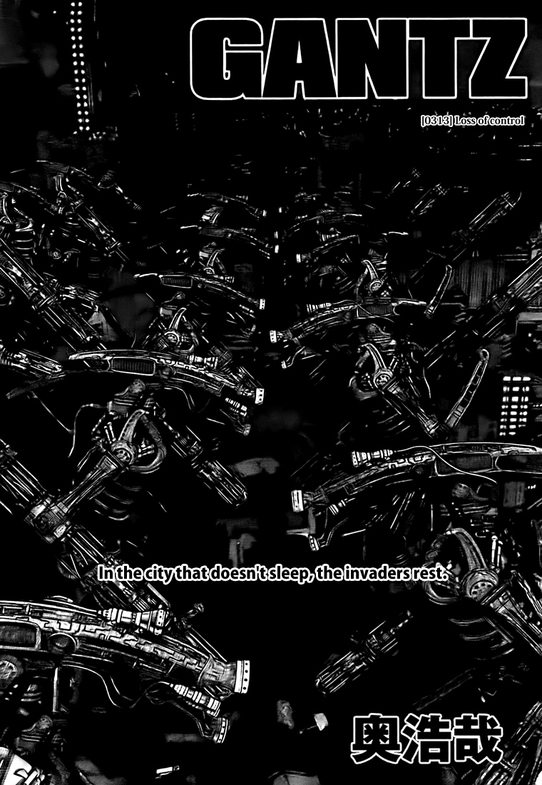 Gantz Chapter 313 page 1 - Chapter 313: Loss of Control